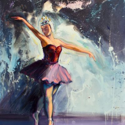 Ballerina-Swan-Lake-40-x-30ins-Oil-on-canvas