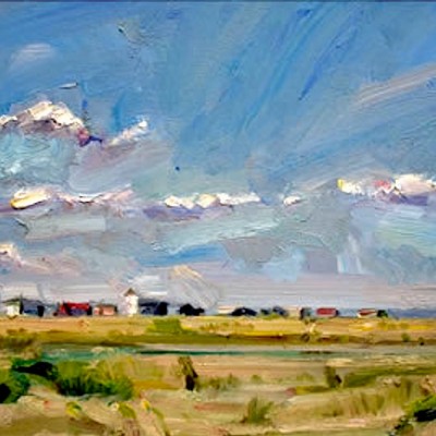 Dungeness, hot summer afternoon, 29x23 ins. oil on board