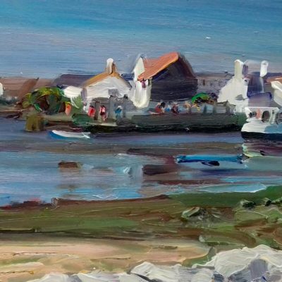 Mudeford-Spit-hot-afternoon-18-x-10ins-oil-on-board