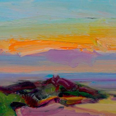 View-from-Sutton-Bank-sunset-16-x-9ins-Oil-on-board