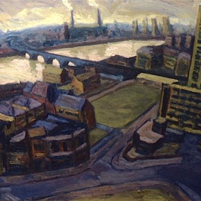 View-towards-Chelsea-Oil-on-canvas-48ins-x-36ins