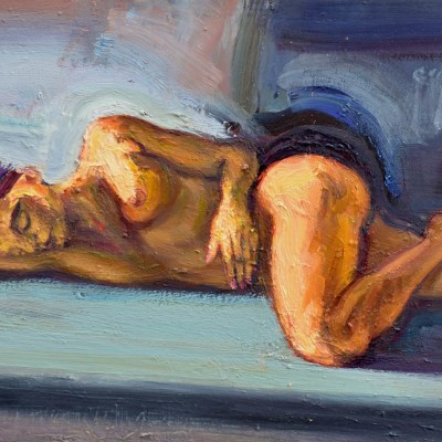 Reclining-nude-4ft-x-2ft-Oil-on-canvas